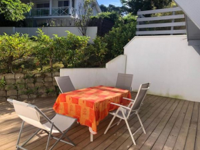 T2 cabine avec grande terrasse sans vis à vis, parking privatif, à 100m des plages - FR-1-420-47